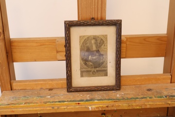 Afbeelding van Antieke ingelijste portret van Johannes Bake