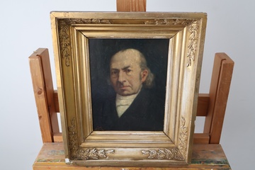 Afbeelding van Olieverf portret van een man in vergulde lijst