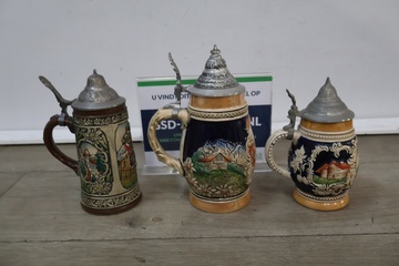 Afbeelding van Set van 3 Duitse bierpullen