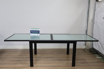Afbeelding van Uitschuifbare glazen eettafel - 247 CM''