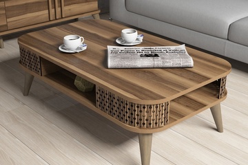 Afbeelding van Asir Koffietafel - Walnoot - 105 x 34,6 x 60 cm