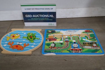 Afbeelding van Houten kinderspellen met dieren en Thomas de Trein