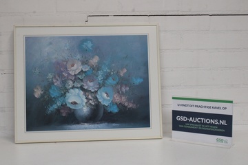 Afbeelding van Ingelijste schilderij van bloemen - door Sammy