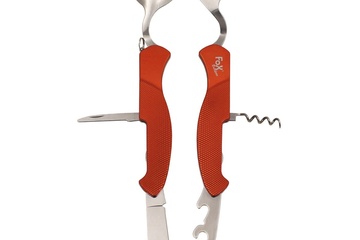 Afbeelding van (2x) Fox outdoor bestekset / zakmes met tas rood