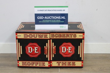 Afbeelding van Vintage Douwe Egberts Koffie en Thee blikken