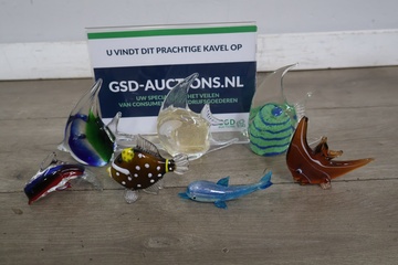 Afbeelding van Set glazen vissenfiguren