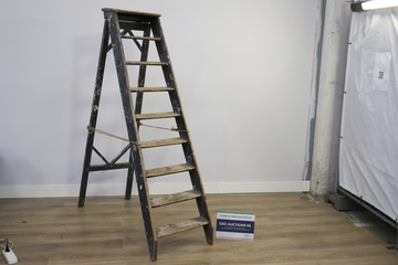 Afbeelding van Vintage Houten Schildersladder