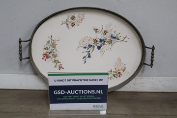 Afbeelding van Art deco dienblad met floraal design