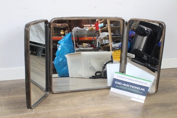 Afbeelding van Vintage Drieluik spiegel met metalen frame