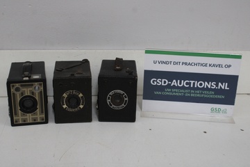 Afbeelding van Set van drie vintage boxcamera's