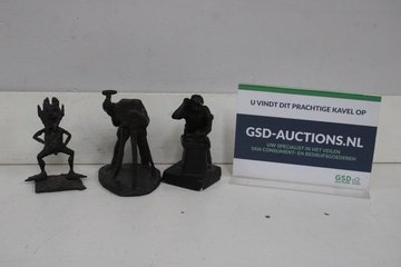 Afbeelding van Set van 3 bronzen beeldjes