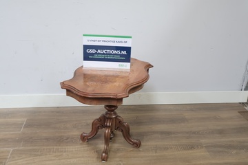 Afbeelding van Antieke houten bijzettafel