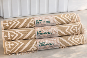 Afbeelding van Set van 3 Baku vloerkleden – beige/wit – 75 × 125 cm