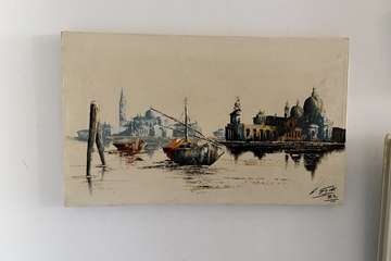 Afbeelding van Olieverf schilderij “uitzicht Venetia”