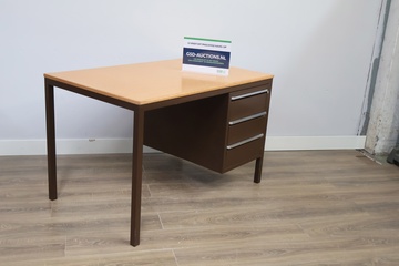 Afbeelding van Vintage Bruin Metalen Ahrend-Stijl Bureau''