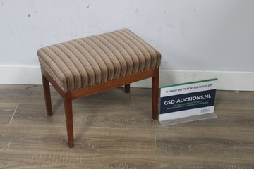 Afbeelding van Hocker met gestreepte bekleding