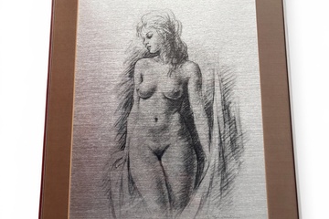 Afbeelding van Schilderij van een naakte jonge vrouw G.Tarantino 1972