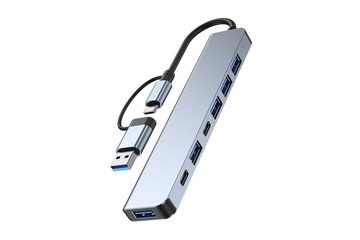 Afbeelding van 7 in 1 USB hub - USB-A en USB-C