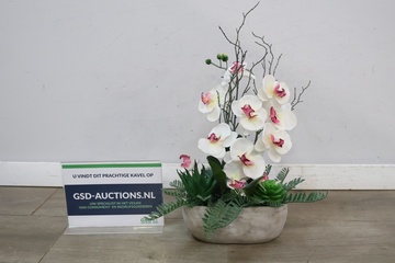 Afbeelding van Decoratieve kunstbloemen in pot