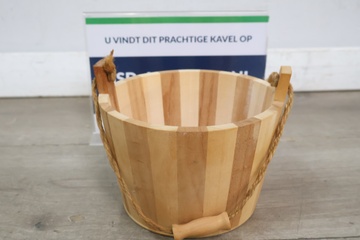 Afbeelding van Houten emmer met touwhandvat