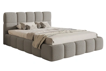 Afbeelding van Selsey - Cloudy - Gestoffeerd bed - Grijs - 140x200