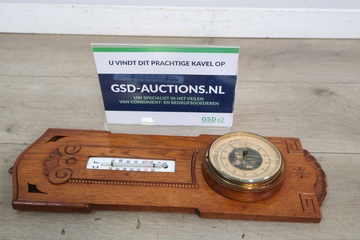 Afbeelding van Vintage houten weerstation
