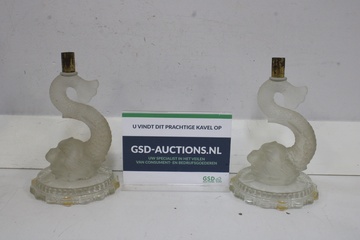 Afbeelding van Glazen Draken Kandelaars