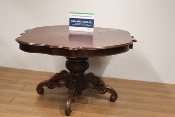 Afbeelding van Antieke Biedemeier Tafel - Mahonie Hout''
