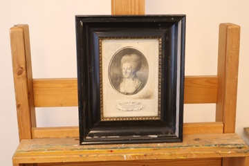 Afbeelding van Ingelijste portret van Johanna Louisa Heurnius