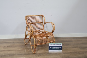 Afbeelding van Vintage Rotan Fauteuil - Jaren '60