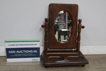 Afbeelding van Antiek houten Vanity Mirror - Kaptafel spiegel