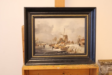 Afbeelding van Olieverfschilderij winterlandschap - Jacob Stevens