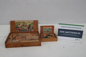 Afbeelding van Vintage Houten bouwstenen sets