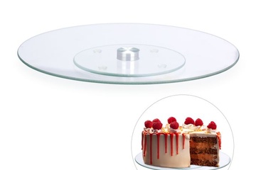 Afbeelding van Draaibaar taartplateau glas 30cm(010)