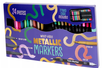 Afbeelding van Dubbele metallic markers op waterbasis