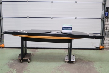 Afbeelding van Grote Houten Designer Vergadertafel/ Eettafel'