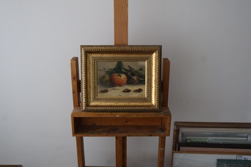 Afbeelding van Stilleven schilderij in vergulde lijst