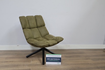 Afbeelding van Groene draaifauteuil met gestoffeerde bekleding