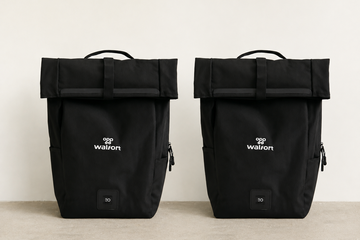 Afbeelding van 2x Walfort Dubbele Fietstas & Rugtas – Zwart