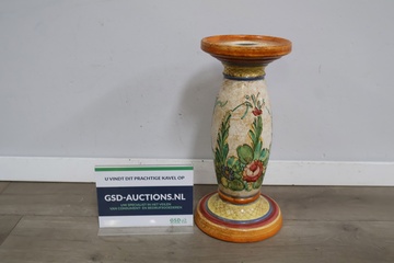 Afbeelding van Vintage Italiaanse Handgeschilderde Zuil-Vaas