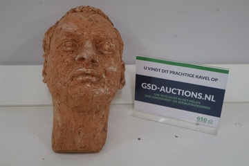 Afbeelding van Terracotta mannenhoofd sculptuur