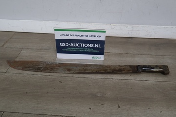 Afbeelding van Oude grote machete met houten handvat