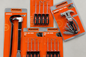 Afbeelding van Werckmann gereedschapspartij – koevoeten, 3 haaksets & hamer