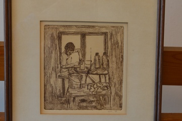 Afbeelding van Originele prent van Wil '84: 'Pottenbakker'.