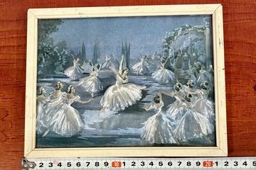 Afbeelding van Schilderij met gemengde techniek: Ballerina's (N1)