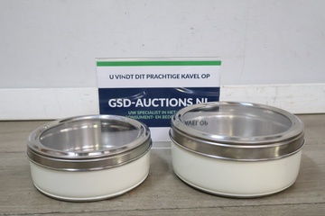 Afbeelding van Set metalen bewaardozen met deksel'