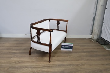 Afbeelding van Antieke houten fauteuil, Sofa - 19e-eeuws