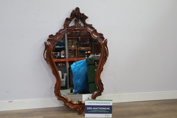 Afbeelding van Houten sierlijke wandspiegel