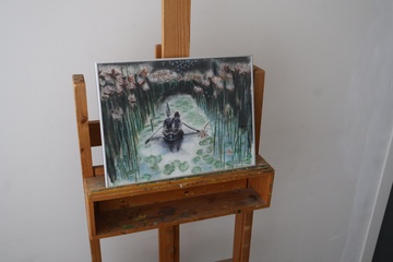 Afbeelding van Romantische Ingelijste Tekening