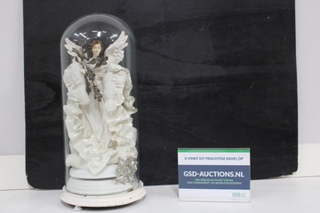 Afbeelding van Glazen stolp met engel ornament
